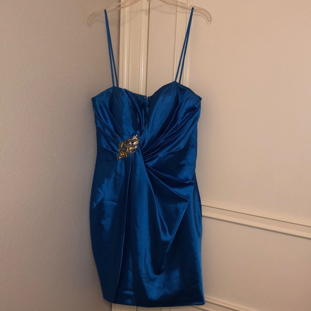 Blue cocktail dress size 8 LM Collection